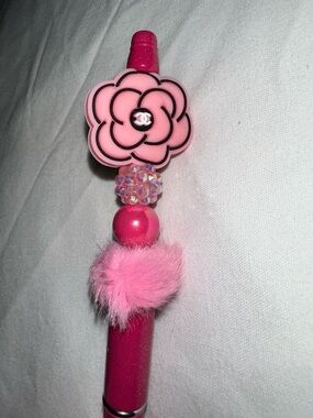 Pink Flower CC Handmade Pen